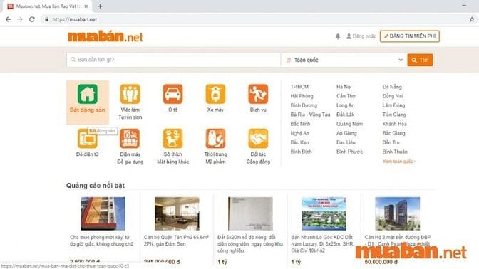 Muaban.net nơi muabán nhà lĩnh nam uy tín