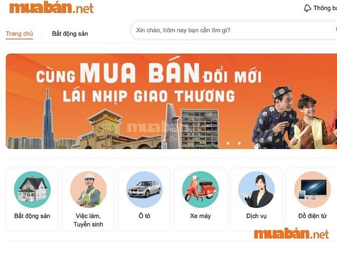 Mua bán nhà đất uy tín tại Muaban.net