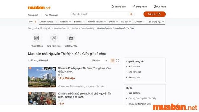 Mua bán nhà dễ dàng với Muaban.net