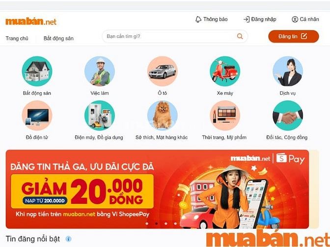 Muaban.net - Trang rao vặt mua bán nhà đất hiệu quả 