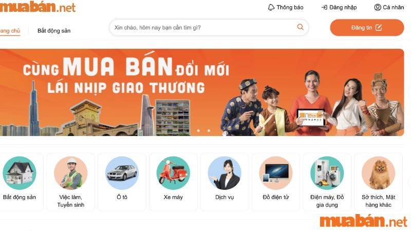 Muaban.net, trang thông tin chuyên cung cấp các tin đăng rao vặt uy tín