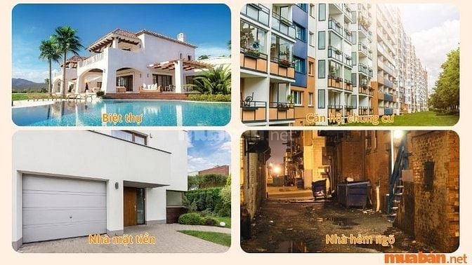 Các loại hình nhà bán đều có mức giá bán khác nhau