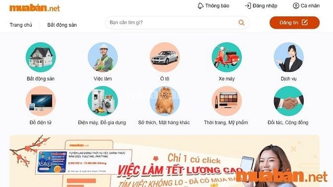 Muaban.net trang rao vặt uy tín