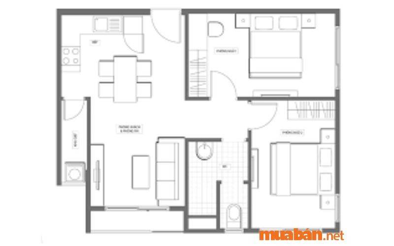 Diện tích chung của căn hộ Duplex 