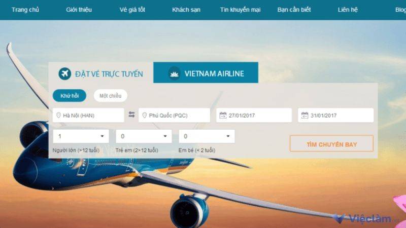 Nhu cầu mua vé máy bay online ngày càng tăng