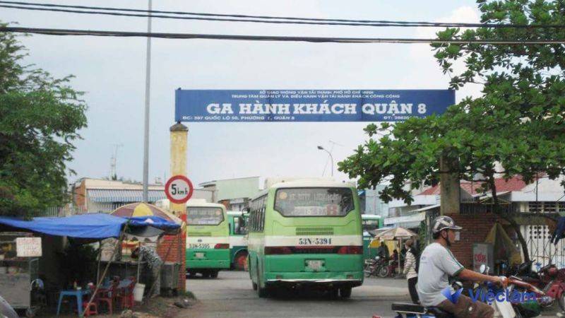 Bến xe quận 8 là đầu mối giao thông của quận