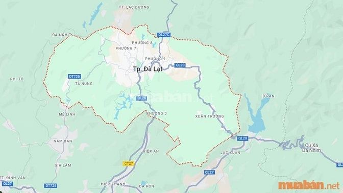 Vị trí địa lý của Thành phố Đà Lạt, tỉnh Lâm Đồng