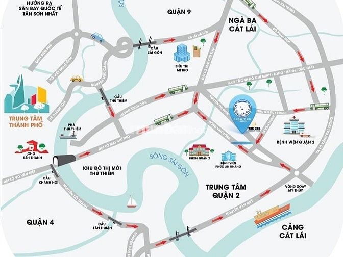 Vị trí địa lý chung cư CBD quận 2