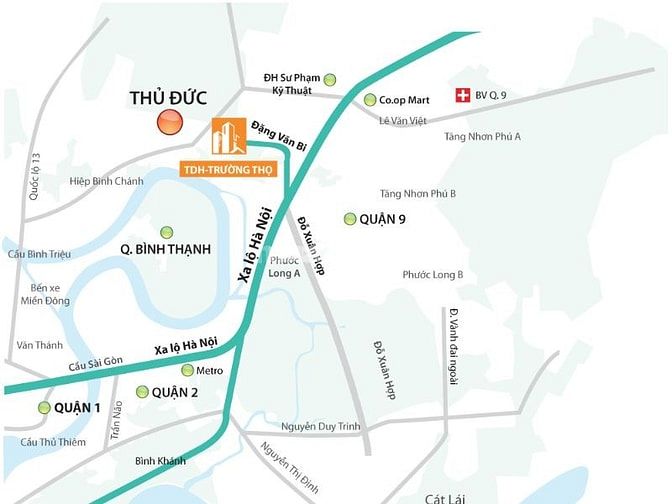 Vị trí dự án TDH Trường Thọ