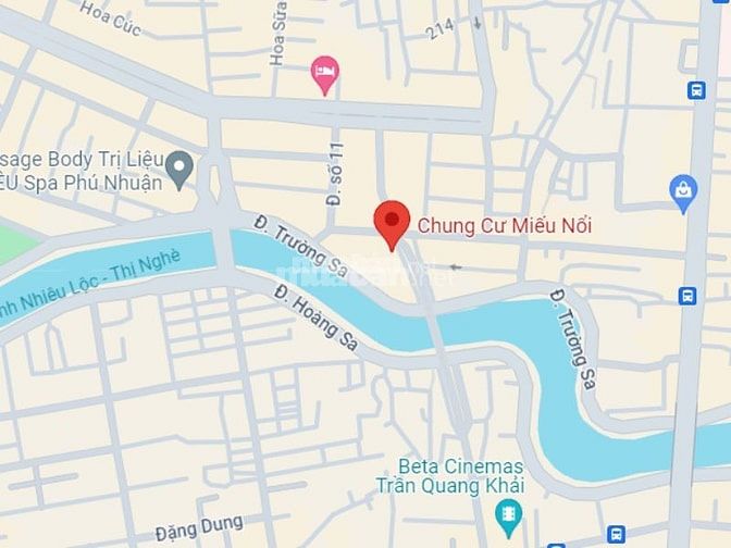 Vị trí của chung cư Miếu Nổi 