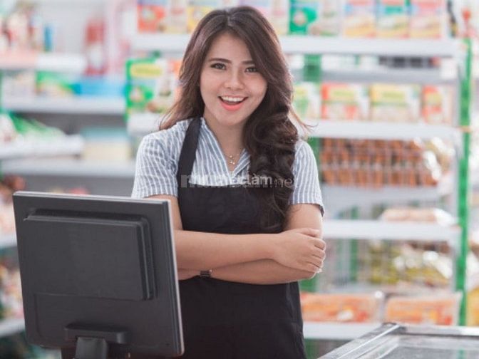 Nhân viên thu ngân Cần Giuộc, Long An
