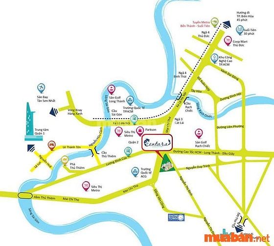  Chung cư Centana sở hữu vị trí đắc địa