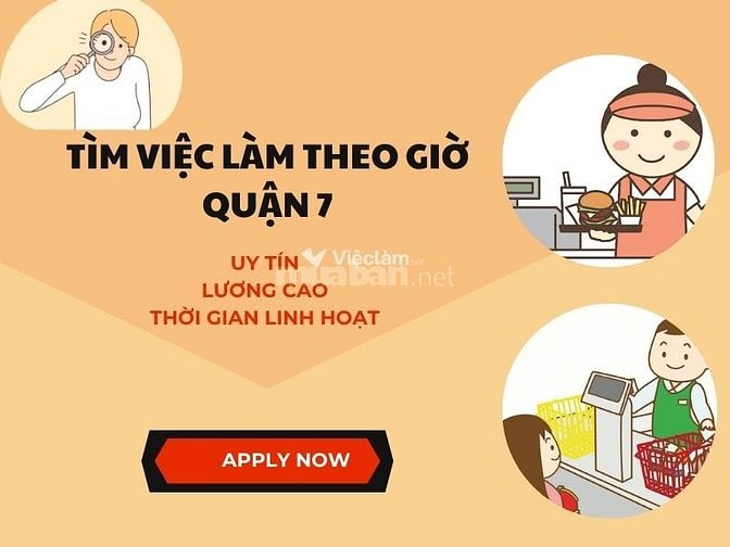 Tìm việc làm theo giờ quận 7 uy tín trên Vieclam.net