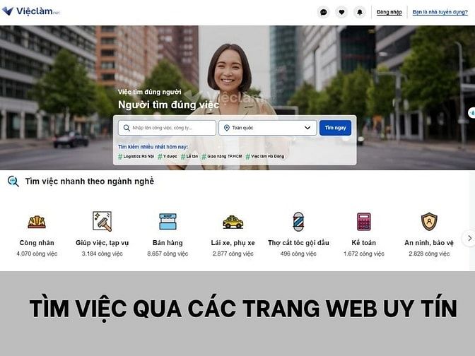Tìm việc làm theo giờ tại TPHCM uy tín tại Vieclam.net 
