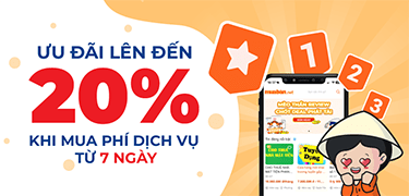 sale phí dịch vụ tin rao up to 20%