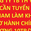 Công ty thiết bị TH Vi Na tuyển 2 nam làm kho, giờ HC, lương 10tr/th