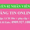 Tuyển 02 Nữ Đăng Tin Online LCB 10 triệu +