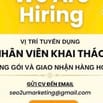 TUYỂN DỤNG NHÂN VIÊN KHAI THÁC VÀ GIAO NHẬN HÀNG HOÁ