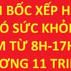 THẬT 100% tuyển nam bốc xếp hàng, từ 8h - 17h30, 11tr/th bao ăn trưa