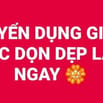CẦN TUYỂN 2CHỊ GIÚP VIỆC DỌN DẸP 
