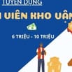 Tuyển lao động phổ thông làm gói hàng làm kho