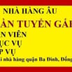 Tuyển gấp nhân viên phục vụ, tạp vụ Nhà hàng Âu,
