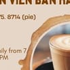 VIỆC LÀM BÁN HÀNG CAFE FULLTIME/ PARTTIME TẠI TPHCM 
