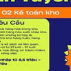 CẦN TUYỂN GẤP 02 NHÂN VIÊN KẾ TOÁN KHO 