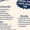 Tuyển nhân viên kinh doanh nữ 