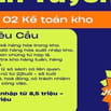 CẦN TUYỂN GẤP 02 NHÂN VIÊN KẾ TOÁN KHO 
