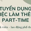 VIỆC LÀM NGAY, CÓ XOAY CA VÀ PARTIME FULLTIME TẠI HCM