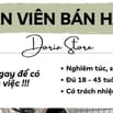 Tuyển nhân viên bán hàng Parttime / Fulltime Quận Bình Tân