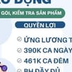 CẦN GẤP NAM/NỮ ĐÓNG GÓI KIỂM TRA SẢN PHẨM CÓ LƯƠNG TUẦN 9-12TR