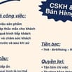 Việc làm CSKH cho sinh viên mới ra trường