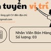 [DORIA STORE] tuyển 03 nhân viên bán hàng Parttime / Fulltime Quận 10 
