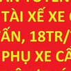 Tuyển 2 tài xế xe cẩu 15 tấn, 18tr/th; 2 phụ xe cẩu, 10tr/th, làm Q.2