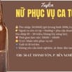 TUYỂN DỤNG NỮ NHÂN VIÊN PHỤC VỤ CA TỐI 19H-1H