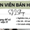 [Quận Gò Vấp] Tuyển Lao động phổ thông bán hàng Parttime/Fulltime 