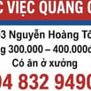 Tuyển lao động phổ thông nuôi ăn ở, đào tạo nghề quảng cáo ở Hà Nôi