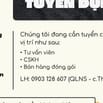 NHẬN NV SALE, CHUYÊN VIÊN TƯ VẤN, CHUYÊN VIÊN CSKH ĐỒ UỐNG SỨC KHOẺ