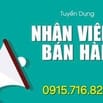 TUYỂN GẤP BÁN HÀNG CHO 3 THÁNG CUỐI NĂM