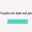 Tuyển nam / nữ CTV bán mỹ phẩm 