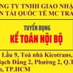 CÔNG TY TNHH GIAO NHẬN VẬN TẢI QUỐC TẾ MC TRANS TUYỂN KẾ TOÁN NỘI BỘ