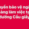 Tuyển bảo vệ Ngân hàng TMCP, Làm việc tại đường Cầu Giấy
