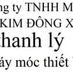 Công ty TNHH MTV DỆT KIM ĐÔNG XUÂN thanh lý máy móc thiết bị