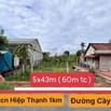 5x43 có 60m2 thổ cư. Đường nhựa gần KCN. 850tr 