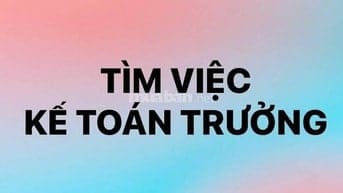 TÌM VIỆC KẾ TOÁN TRƯỞNG. KINH NGHIỆM. TIẾNG ANH GIAO TIẾP 