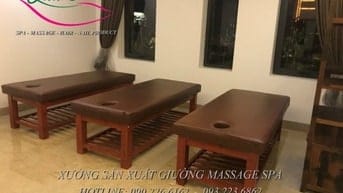 giá giường massage khung gỗ tại phủ cừ, hưng yên