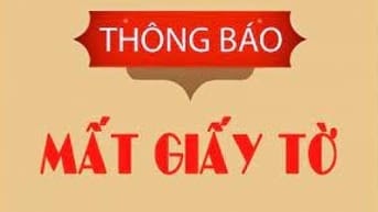 Thông báo mất giấy tờ hồ sơ xe gắn máy hai bánh (điện) Vinfast Klara S