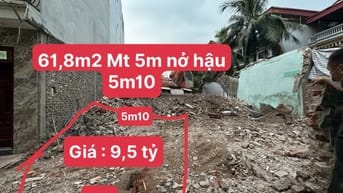 BÁN 68,1m2 ĐẤT tại ngõ 61 phố Trạm, quận Long Biên, MT 5m, nở hậu